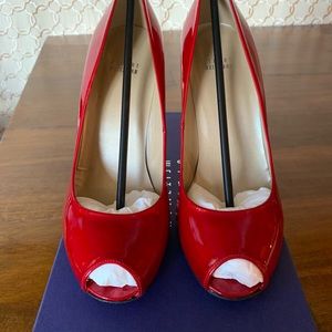 Stuart Weitzman Logo Flame Red Heels, US size 10